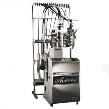 Una máquina de tejer circular de calibre fino de 4 pulgadas de alimentación para hacer calcetines